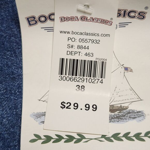 Boca Classics Shorts Mens Size 38 Denim Jean Cargo Pockets Relaxed Fit NWT - Picture 8 of 10